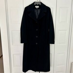EUC - Anne Klein Wool/Nylon/Cashmere 3/4 Length Black Coat, Size 16, worn once